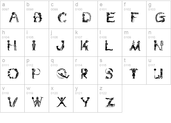 KiddoTR lowercase a-z preview