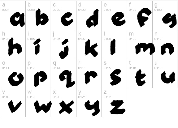 Kiddy Paints
 lowercase a-z preview
