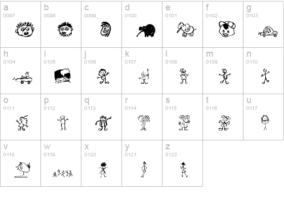 KidsDrawings lowercase a-z preview