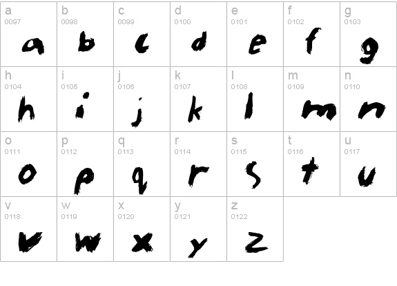 KidTYPEPaint lowercase a-z preview