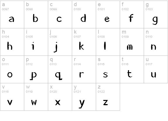 KillerStumps lowercase a-z preview