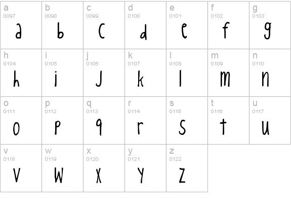 king cooL KC lowercase a-z preview