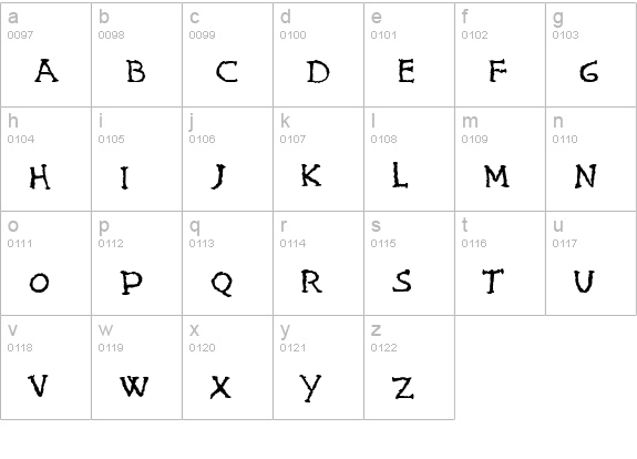 King Harold lowercase a-z preview