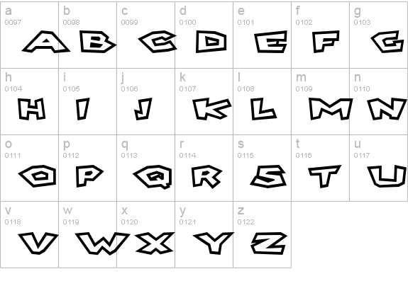 King Kikapu lowercase a-z preview