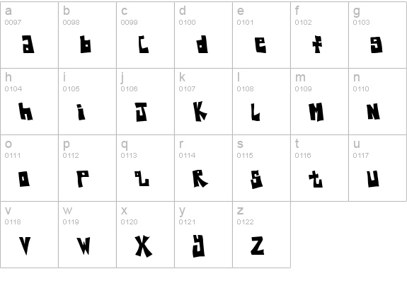 King Of The Dragonflies lowercase a-z preview