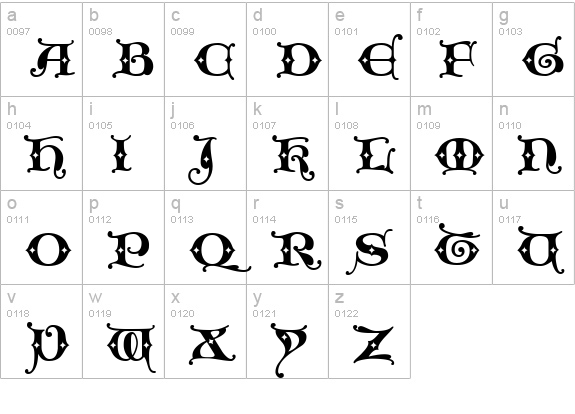 King Xmas lowercase a-z preview