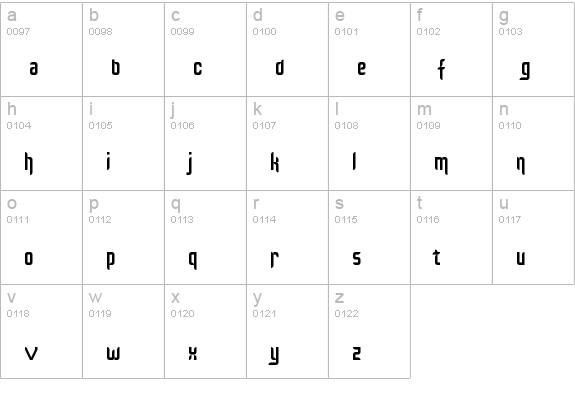 Kinglify Regular lowercase a-z preview