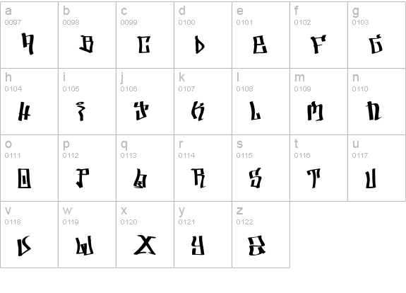 KINGTAG lowercase a-z preview