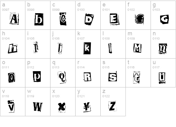 Kingthings Extortion  lowercase a-z preview