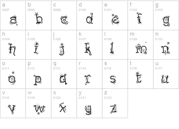 Kingthings Flashbang lowercase a-z preview