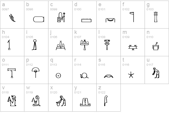 KingTut Regular lowercase a-z preview