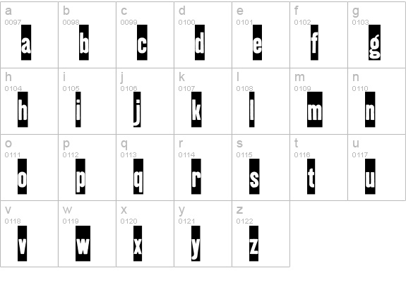 Kipp-No2 lowercase a-z preview