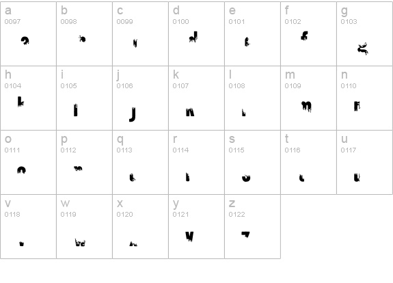 Kipp-No5 lowercase a-z preview