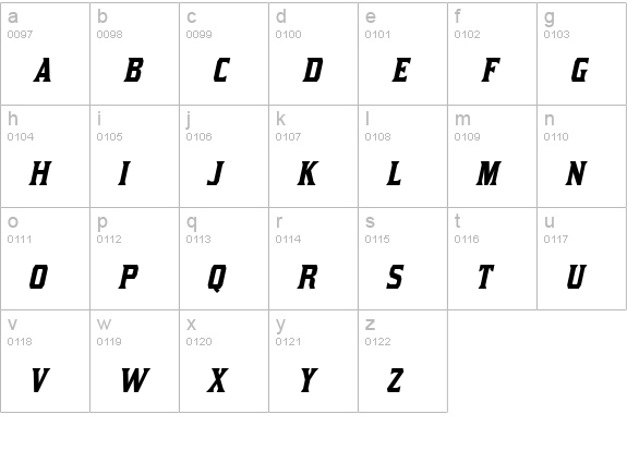 Kirsty Italic lowercase a-z preview