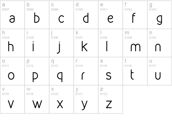 Kirvy Regular lowercase a-z preview