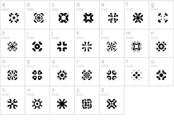 kitchen tile lowercase a-z preview