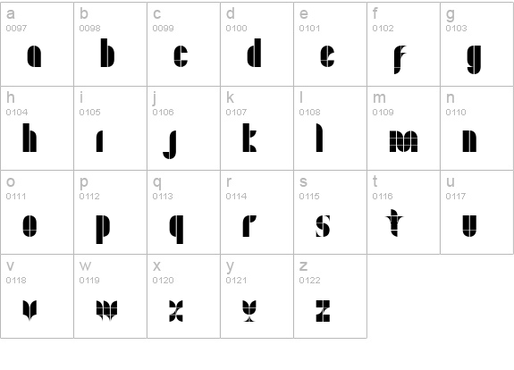 Kitchen Tiles lowercase a-z preview