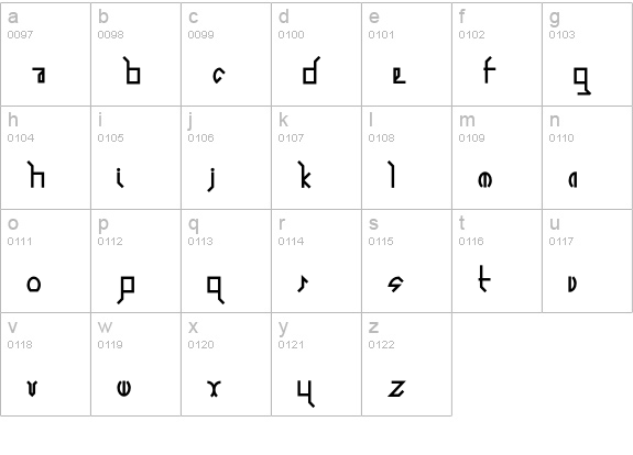 Kitsch lowercase a-z preview