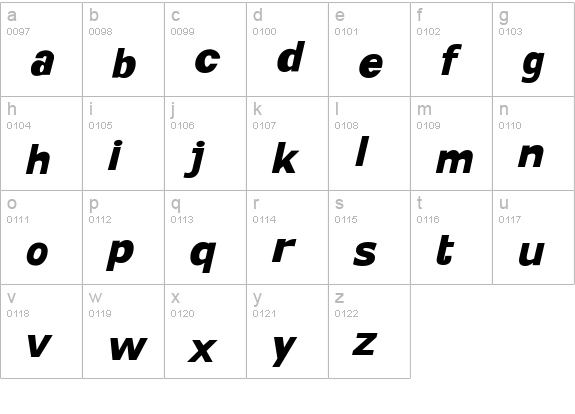 Kitty Katt lowercase a-z preview