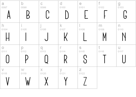 KlangdamNormal Regular lowercase a-z preview