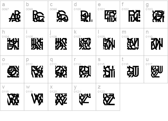KleinsTypesoup lowercase a-z preview