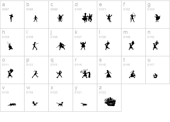 Knavery lowercase a-z preview