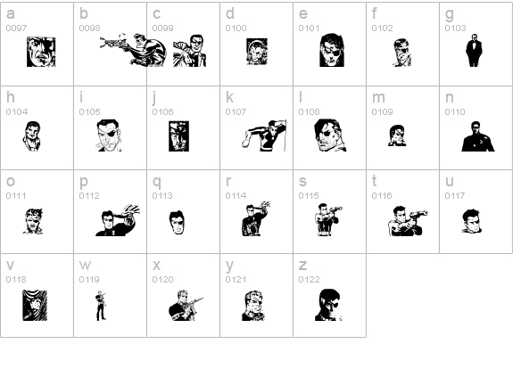 Knock Furious lowercase a-z preview