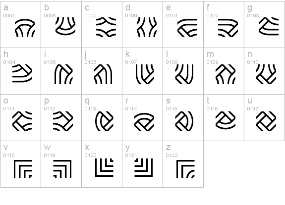Knot Maker BRK lowercase a-z preview