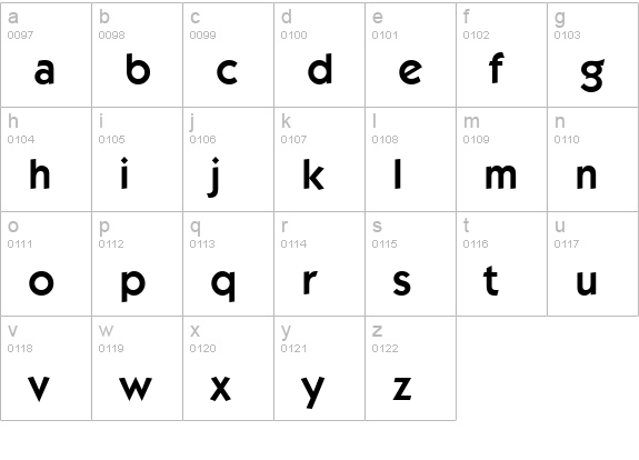 Koblenz-Demi lowercase a-z preview