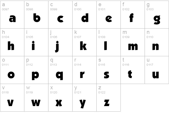 KoblenzSerial-Heavy-Regular lowercase a-z preview