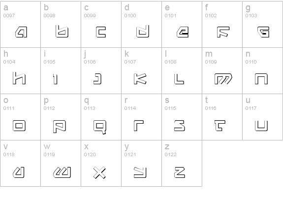 Kobold 3D lowercase a-z preview