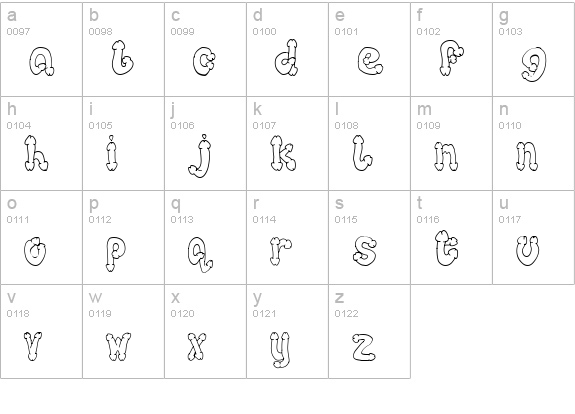Koksure lowercase a-z preview