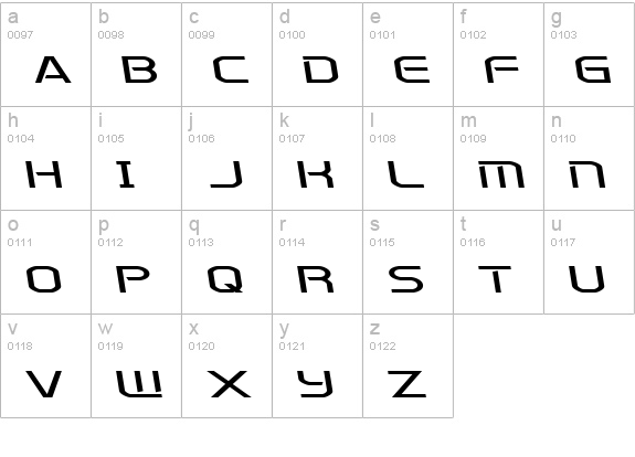 Kometenmelodie 2 lowercase a-z preview