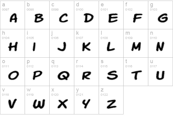 Komika Tread lowercase a-z preview