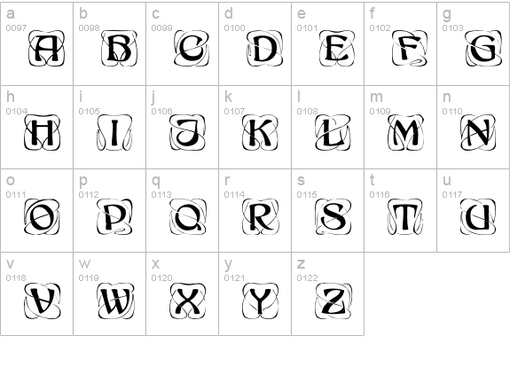 KonanKaps lowercase a-z preview