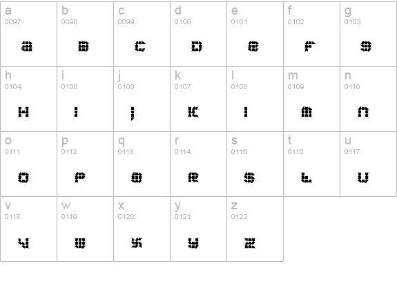 Konector Eerie BRK lowercase a-z preview