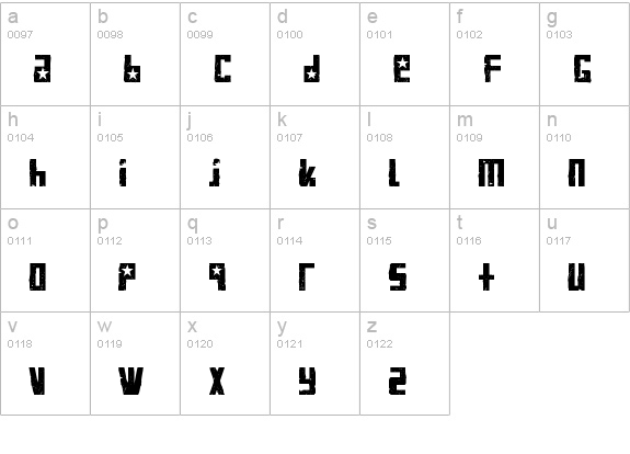 KonQa Black lowercase a-z preview