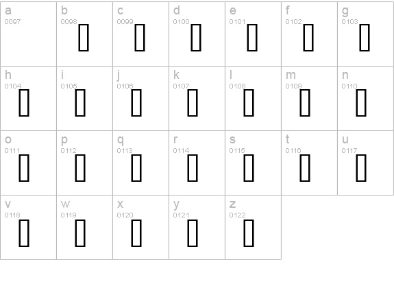 Kontrast lowercase a-z preview