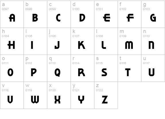 Korner Deli NF lowercase a-z preview