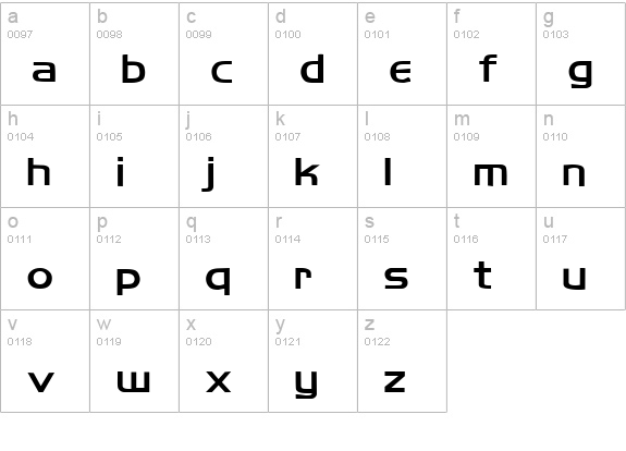 Koshgarian Bold lowercase a-z preview