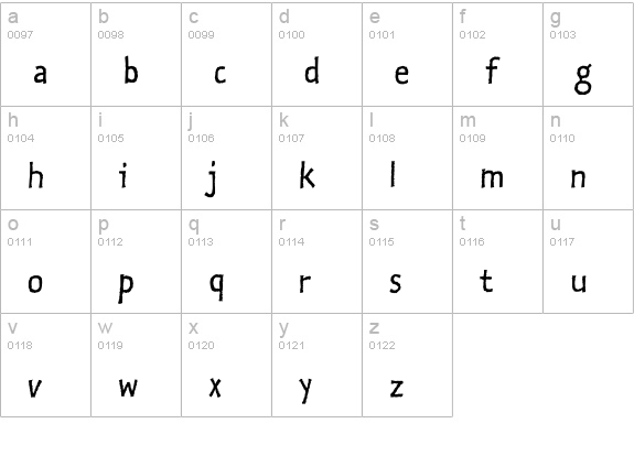 Kosmik-PlainOne lowercase a-z preview