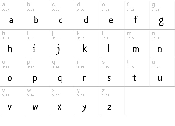 Kosmik-PlainTwo lowercase a-z preview
