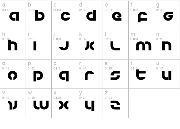 Kovacs lowercase a-z preview