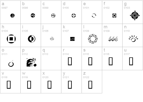 KR A Round lowercase a-z preview