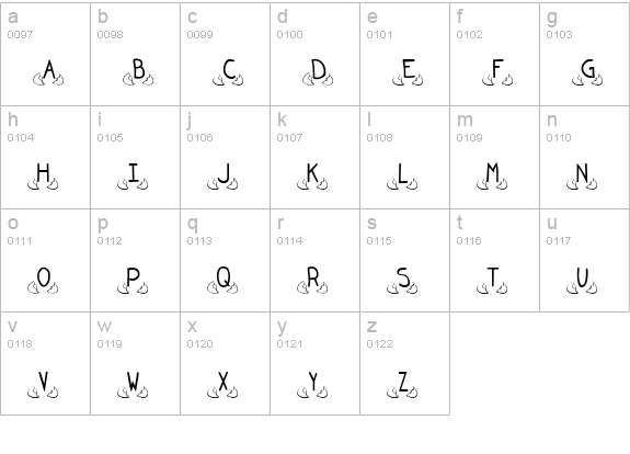 KR All Cracked Up lowercase a-z preview