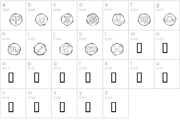 KR Astro 2 lowercase a-z preview