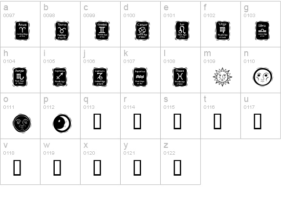 KR Astro 3 lowercase a-z preview