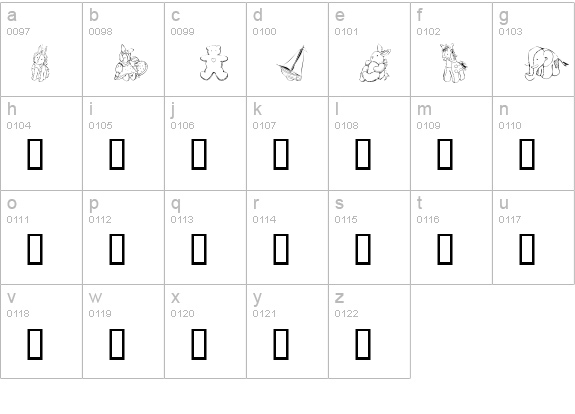 KR Baby's Favorites lowercase a-z preview