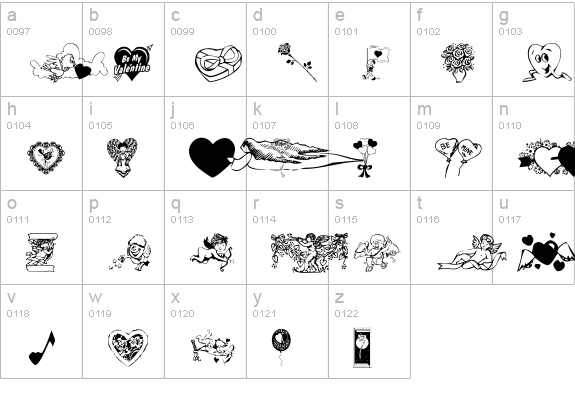 KR Be Mine Again lowercase a-z preview