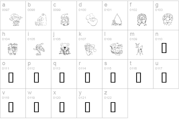 KR Christmas Color Me lowercase a-z preview